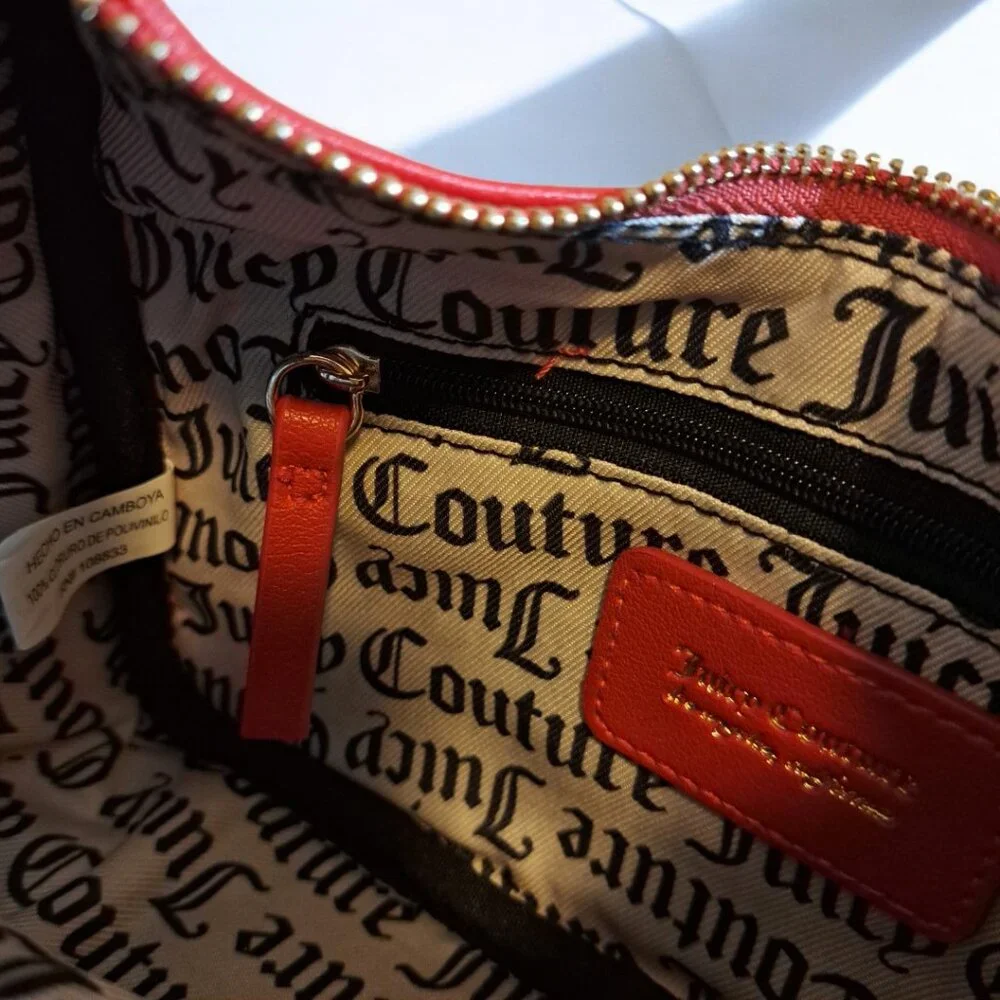 Juicy Couture Pink League HOBO Crossbody Bag with Pouch Red NWT